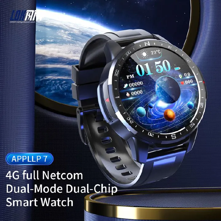 WECHO APPLLP 7 SIM Card 4G Smart Watch Android 9.1 System Camera Bluetooth Heart rate GPS WiFi