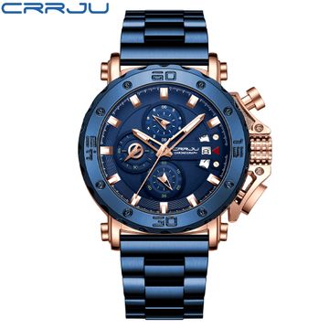 WECHO CRRJU 2022 new watch men's Luxury watch solid stainless steel ...