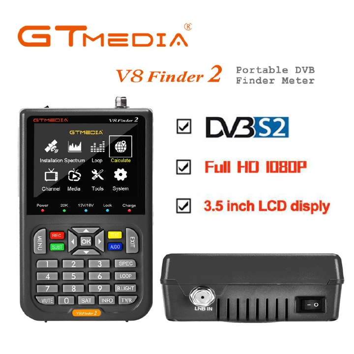 GTmedia V8 Finder2 DVB-S2X/S2/S biss auto roll Digital Satellite Finder WECHO