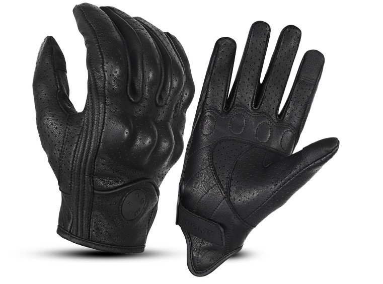 Motorcycle Leather Riding Racing Gloves Armored Non-Slip
