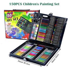150 piece Stationery Set children's brush student watercolor pen oil painting stick art painting learning set 150 color one size