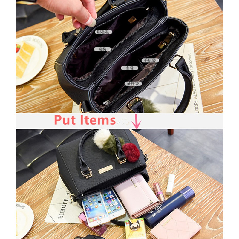 （Gift: A Fur Ball Pendant As Shown In The Picture） New Arrival Fashion Women's Bags Wild Handbag Female Crossbody Bag Small Square Bag