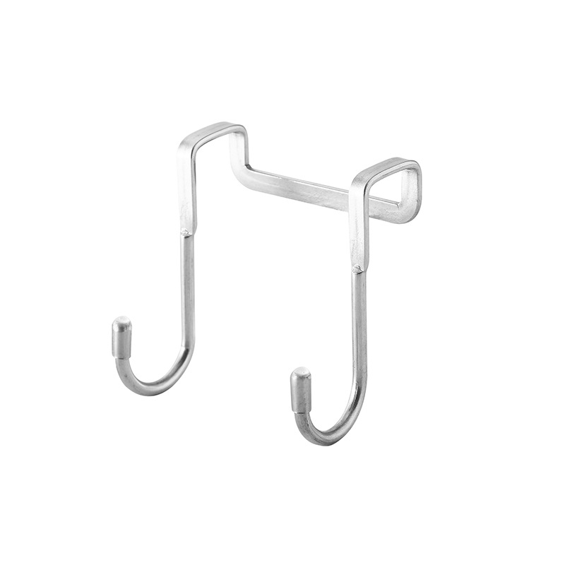 304 thicken stainless steel hook multifunctional cabinet door double-hook hole-free door back clothes hook kitchen hook