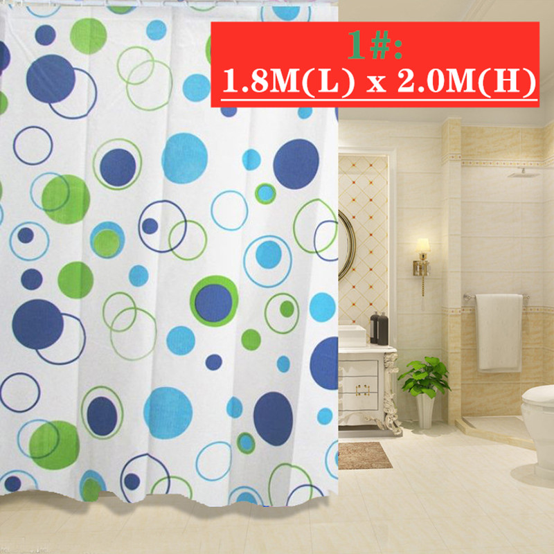 New arrival Modern simple curtain shower curtain bathroom with peva shower curtain send hook