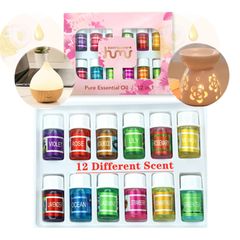 Water Soluble Humidifier Special Aromatherapy Plant Essential Oil SPA Beauty Air Purification Mixed color 12pcs/box