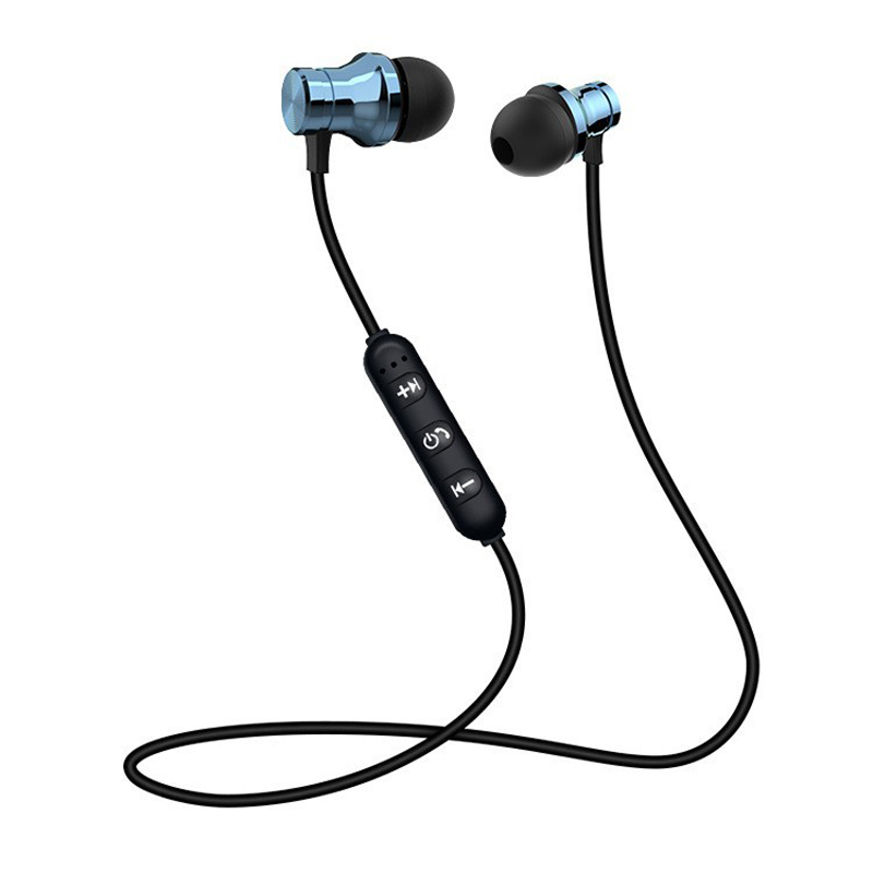 Fashion bluetooth neck-mounted wireless earplugs, creative magnetic binaural in-ear sports earsets