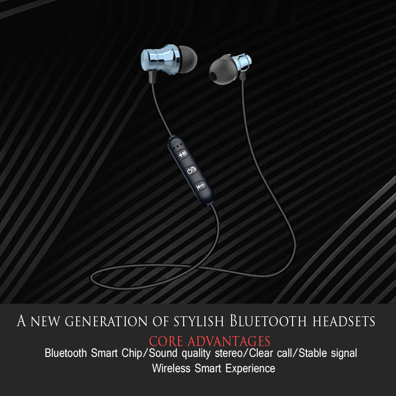 Fashion bluetooth neck-mounted wireless earplugs, creative magnetic binaural in-ear sports earsets