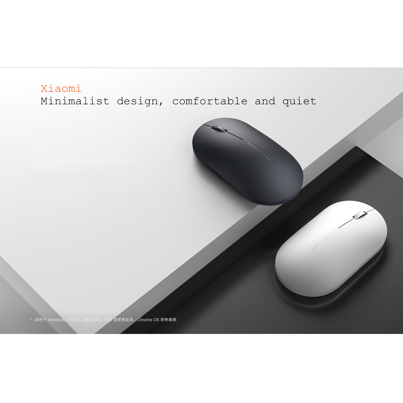 XiaoMi Wireless Mouse 2 Mute and Silent Notebook Desktop Computer Gaming Mouse Mini Bluetooth