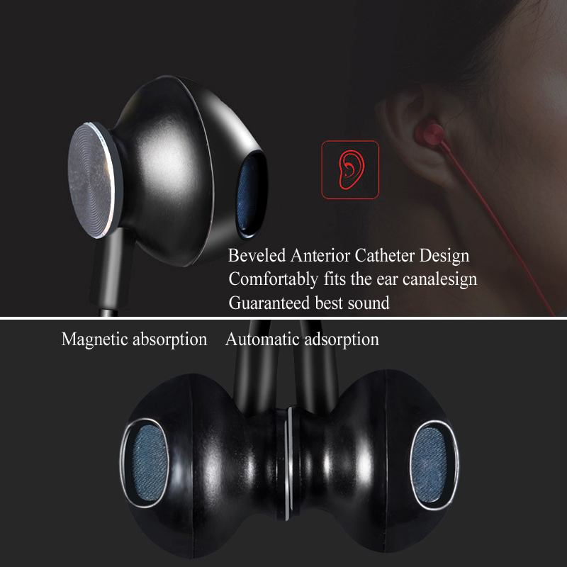 Smart Bluetooth 5.0 Earset Wireless Earphone Hanging Neck Earbuds running waterproof sweatproof
