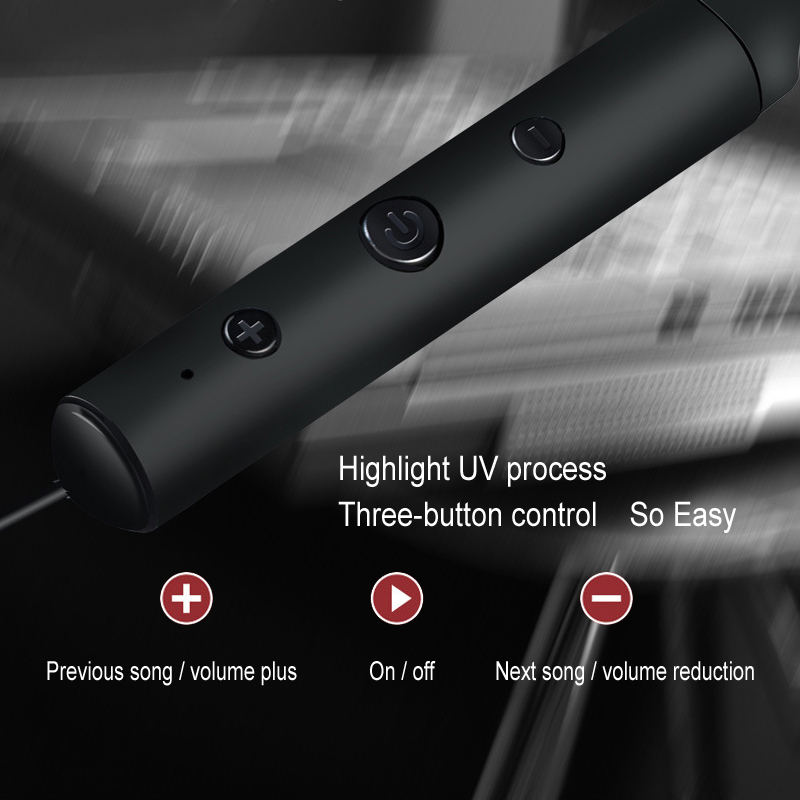 Smart Bluetooth 5.0 Earset Wireless Earphone Hanging Neck Earbuds running waterproof sweatproof