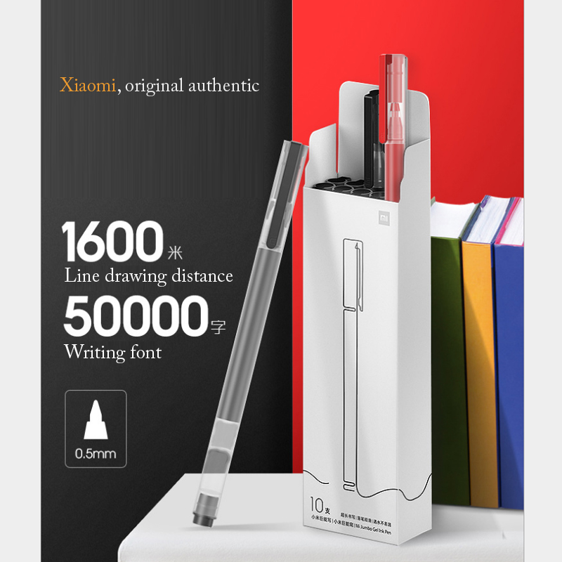 Xiaomi giant can write gel pen, 10 packs of  pen signature office supplies student water pen