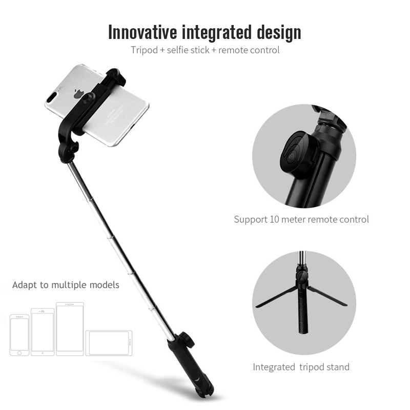 XT10 Tripod Selfie Stick Horizontal Vertical Phone Wireless Bluetooth Mini Portable Selfie Stick