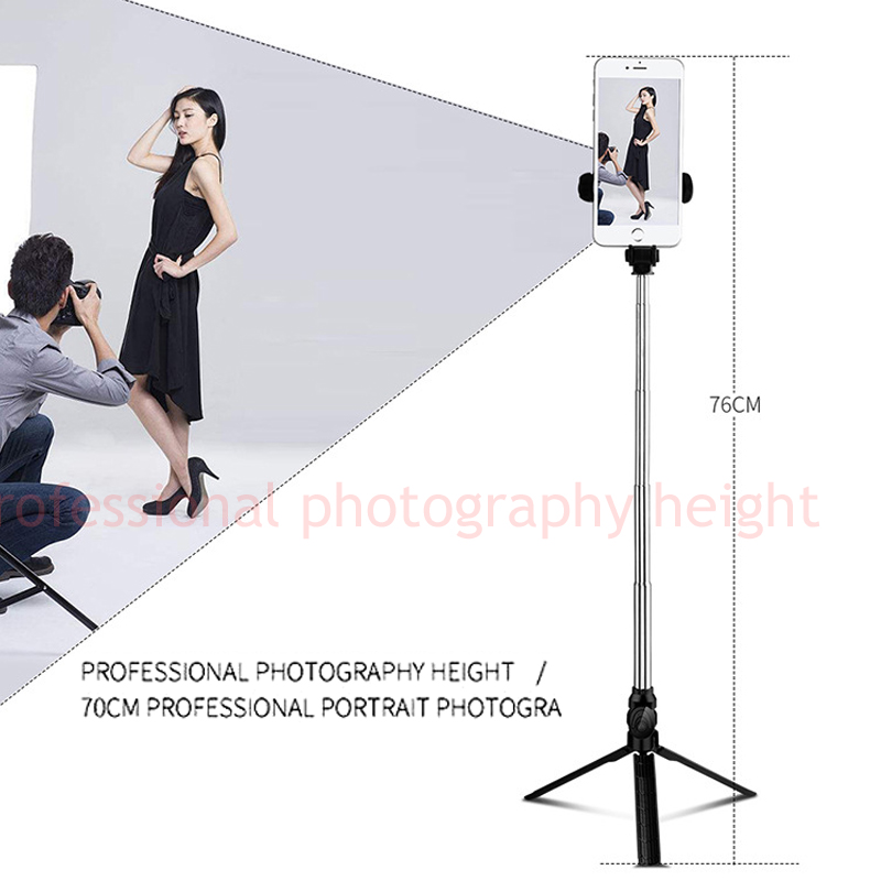 XT10 Tripod Selfie Stick Horizontal Vertical Phone Wireless Bluetooth Mini Portable Selfie Stick