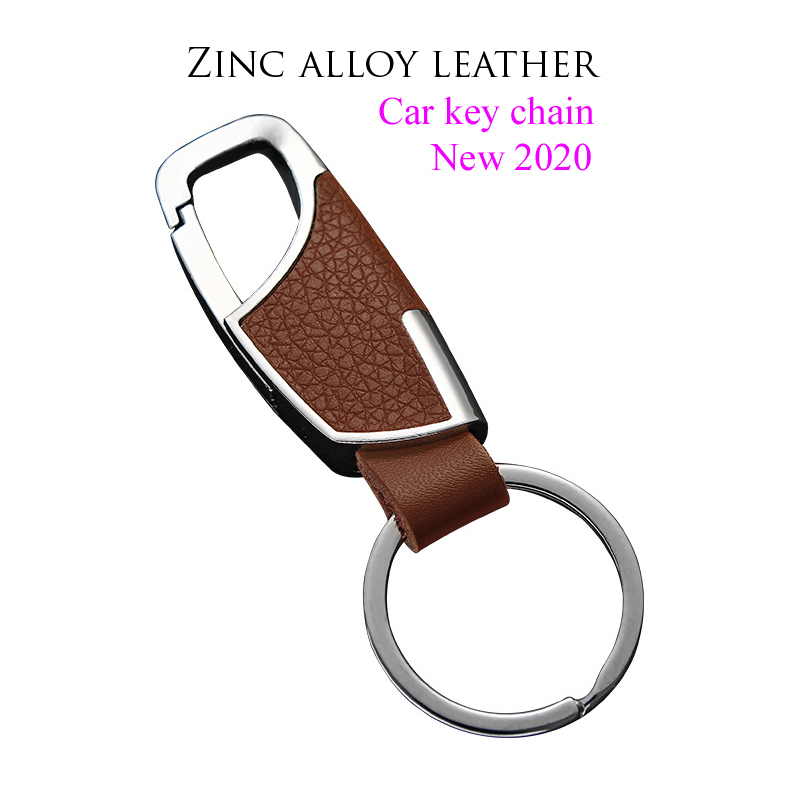 WHOLEsale Keychain, leather men's car keychain, metal pendant accessories, custom small gifts