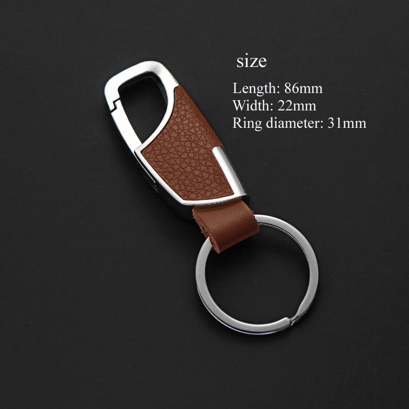WHOLEsale Keychain, leather men's car keychain, metal pendant accessories, custom small gifts