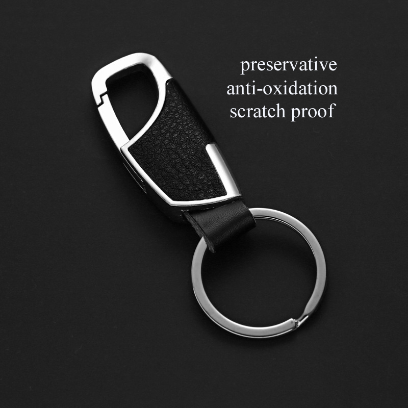 WHOLEsale Keychain, leather men's car keychain, metal pendant accessories, custom small gifts