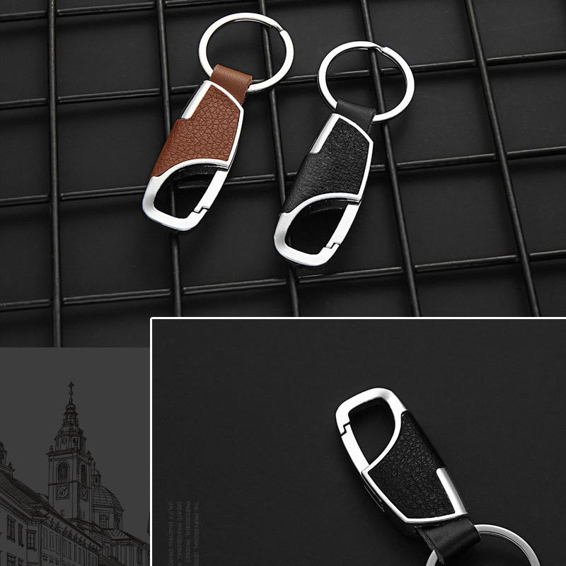WHOLEsale Keychain, leather men's car keychain, metal pendant accessories, custom small gifts