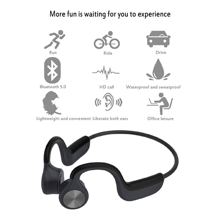 Bluetooth 5.0 Headsets New Ear Hook Bone Conduction Stereo Sports Headsets comfortable to wear