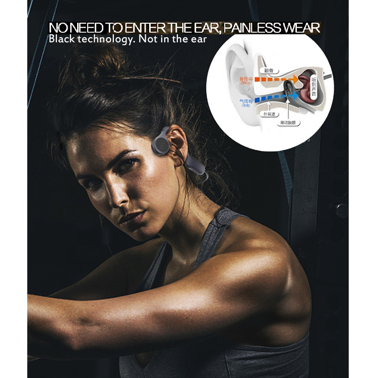 Bluetooth 5.0 Headsets New Ear Hook Bone Conduction Stereo Sports Headsets comfortable to wear