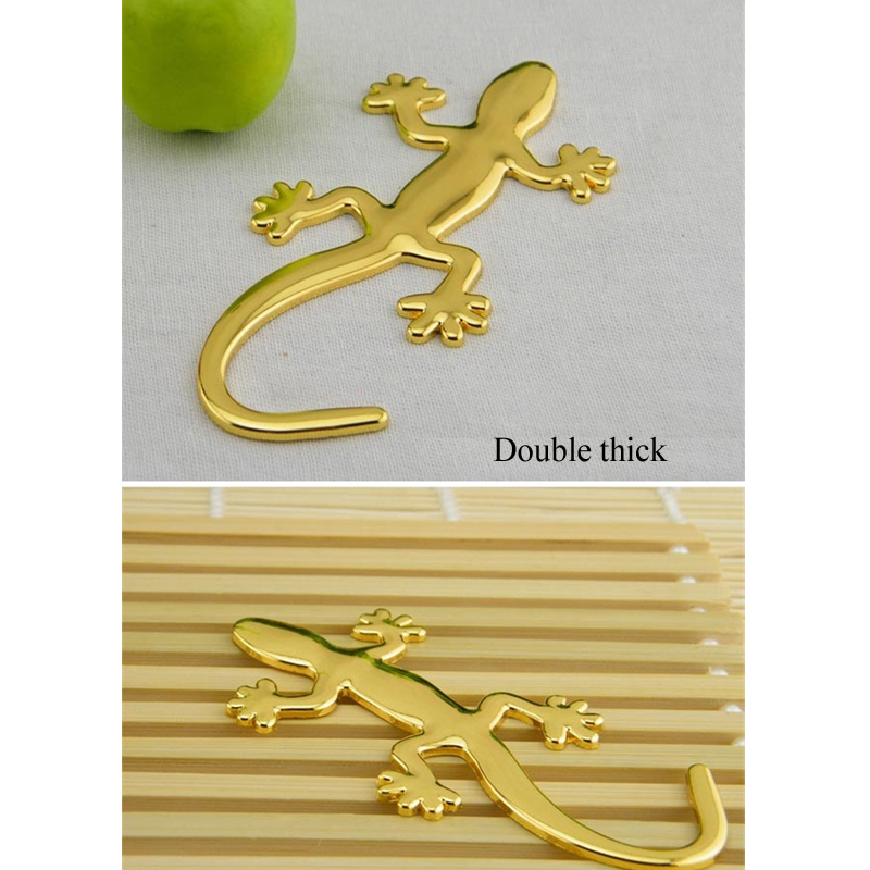 Car gecko personality car stickers, 3D metal reflective body stickers, solid shelter gold and silver