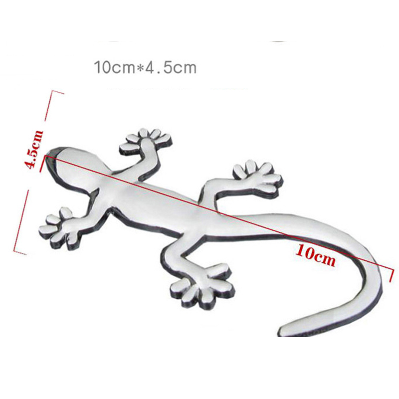 Car gecko personality car stickers, 3D metal reflective body stickers, solid shelter gold and silver