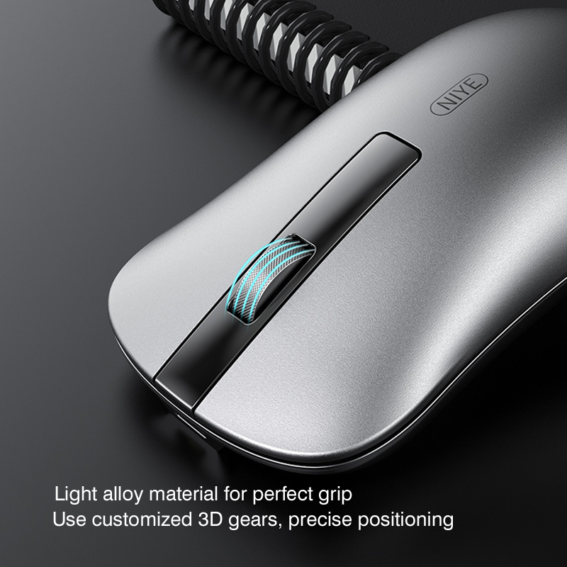 Aluminum alloy Bluetooth wireless mouse 2.4G charging mute cute notebook, desktop computer universal
