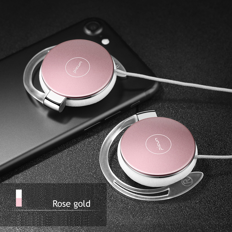 New ear-hook earphones sports wired music with microphone computer phone earset