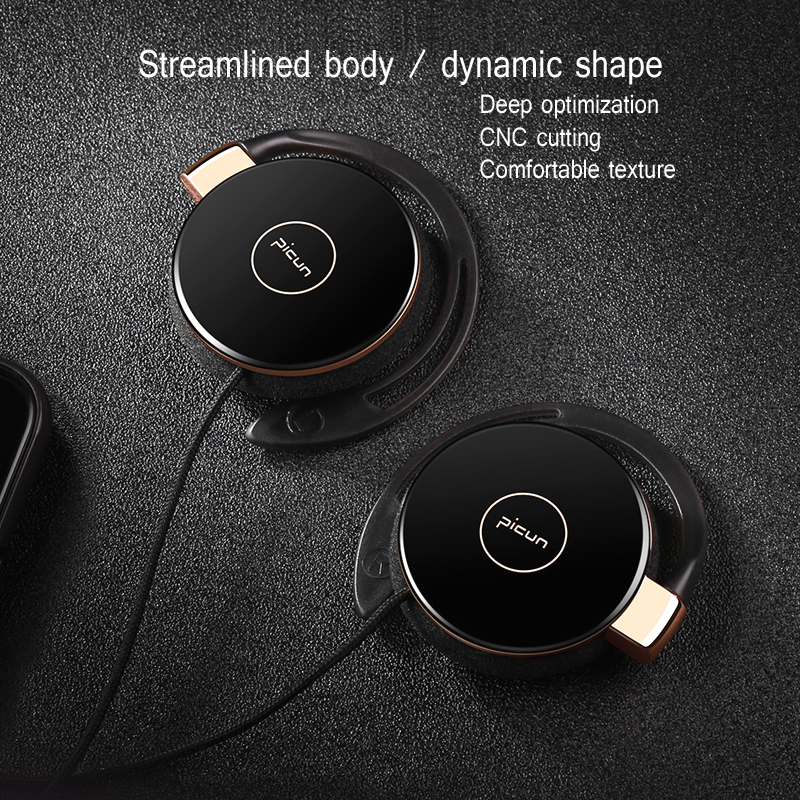 New ear-hook earphones sports wired music with microphone computer phone earset