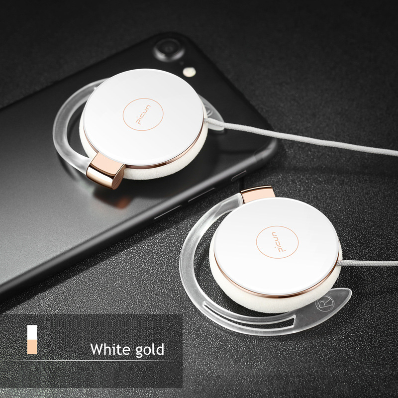 New ear-hook earphones sports wired music with microphone computer phone earset