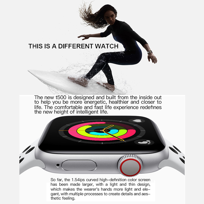 T500 New Full Touch Screen Smart Watch, Bluetooth Two-way Talking Bracelet, Sports Watch Phone