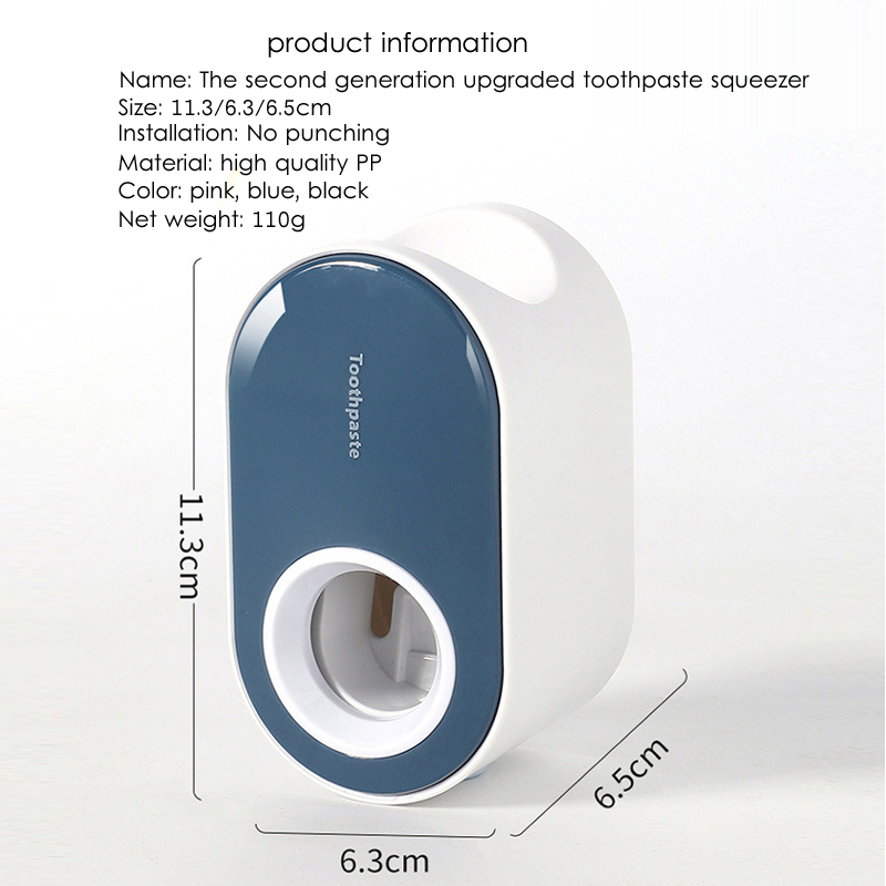 Automatic toothpaste squeezer suction wall-mounted dental rack without punching