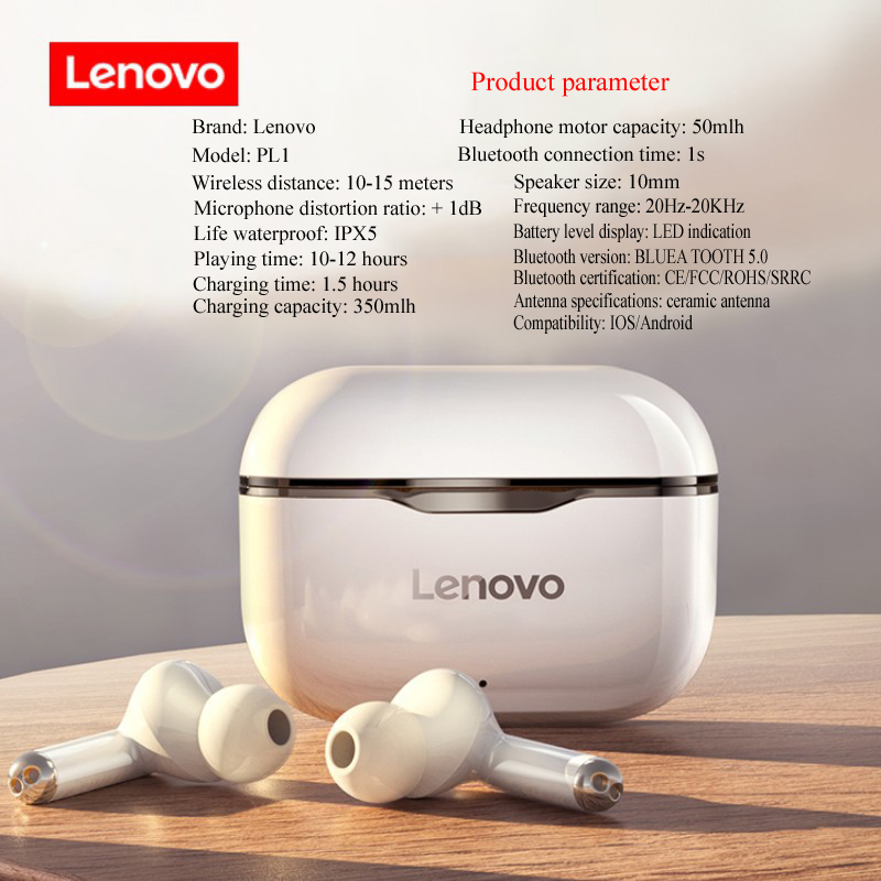Lenovo LP1 Wireless Bluetooth earset Mini In-Ear Sports earphones Long Standby Noise Reduction 5.0