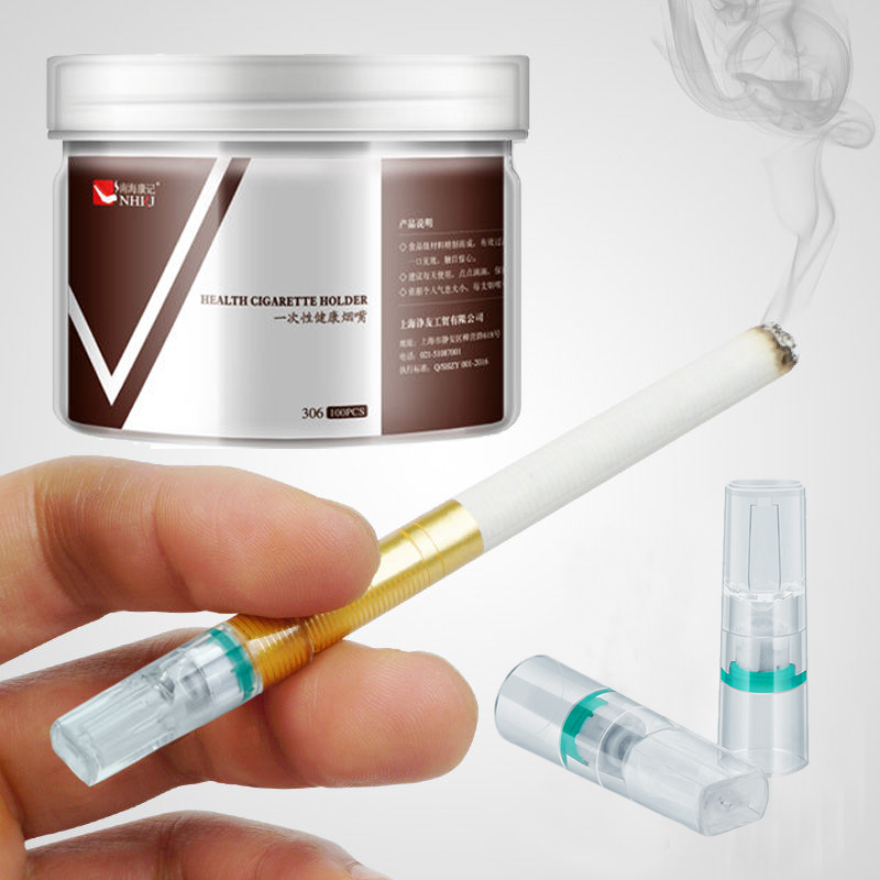 100Pcs Transparent cigarette holder filter, disposable filter cigarette,men's thick cigarette filter
