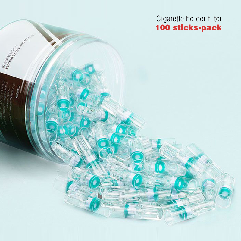 100Pcs Transparent cigarette holder filter, disposable filter cigarette,men's thick cigarette filter