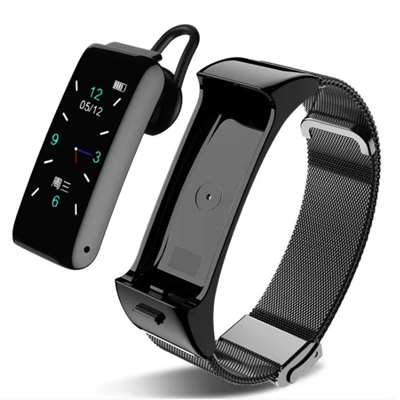 【Andybbyyf】Color screen can answer the phone Bluetooth ear smart bracelet sports multifunctional call two-in-one separated watch