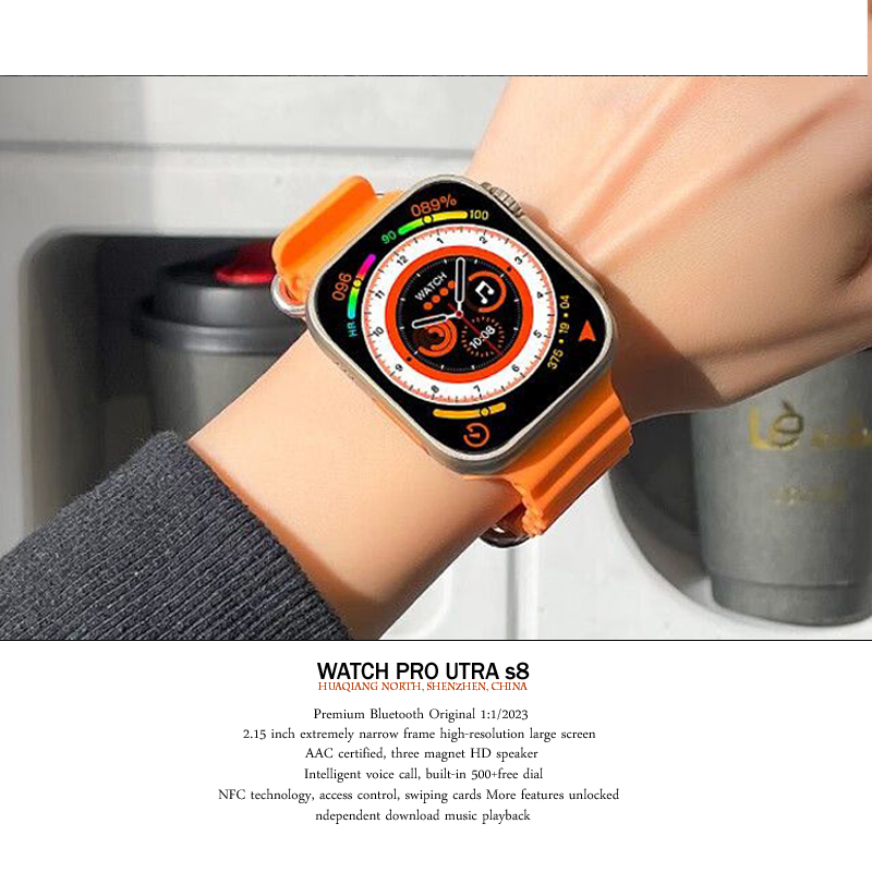 【Andybbyyf】Smart watch S8 with Ultra Black technology for Apple watch8 male and female adult sports electronic bracelet
