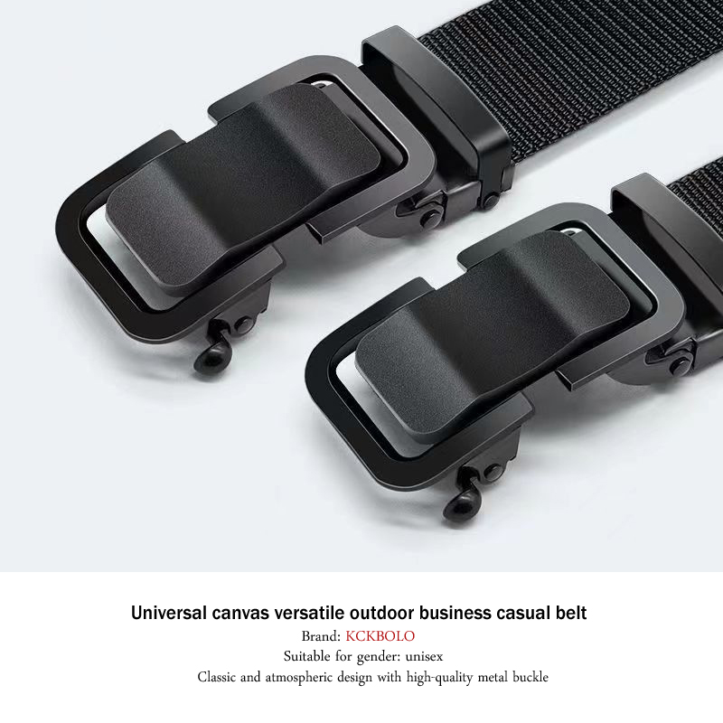 【Andybbyyf】Automatic buckle Belt Men's canvas Belt Business Casual Jeans with Tactical Outdoor Casual Military training belt