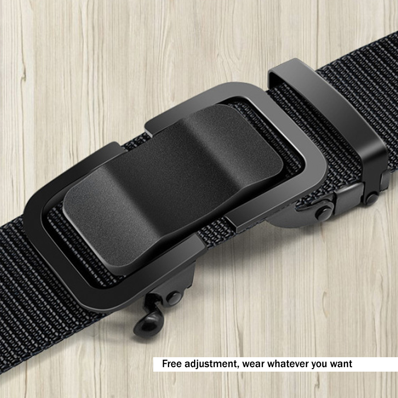 【Andybbyyf】Automatic buckle Belt Men's canvas Belt Business Casual Jeans with Tactical Outdoor Casual Military training belt