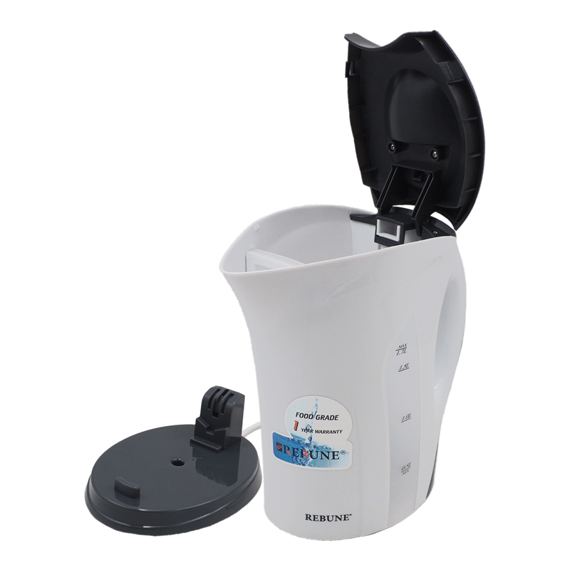 【Promotion】 Rebune  RE-1-106 1.7L High quality Cordless Stainless Steel Electric Kettle - 1.7L Power Off & Boil-Dry Protection White