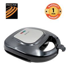 (Limited Offer) Rebune 2 Slice Sandwich maker ,Bread Toaster & Pancake, Toasters & Sandwich makers RE-5-068S Non-Stick Coating with Grill Black