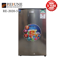 【HOT】 Titanium Rebune RE-2020-5 ,90L Fridge  + 5 Years Warranty  Single Door Defrost Refrigerator Recessed Handle ( RE-2020-5  Titanium) Titanium 90L