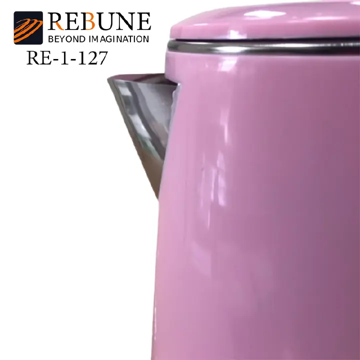 【Special Offers】 Rebune RE-1-127  1.8L Cordless  Electric Kettle  Appliance boiling water automatic pink with 1 year warranty water heater electronics and appliances kitchen