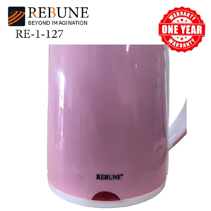 【Special Offers】 Rebune RE-1-127  1.8L Cordless  Electric Kettle  Appliance boiling water automatic pink with 1 year warranty water heater electronics and appliances kitchen