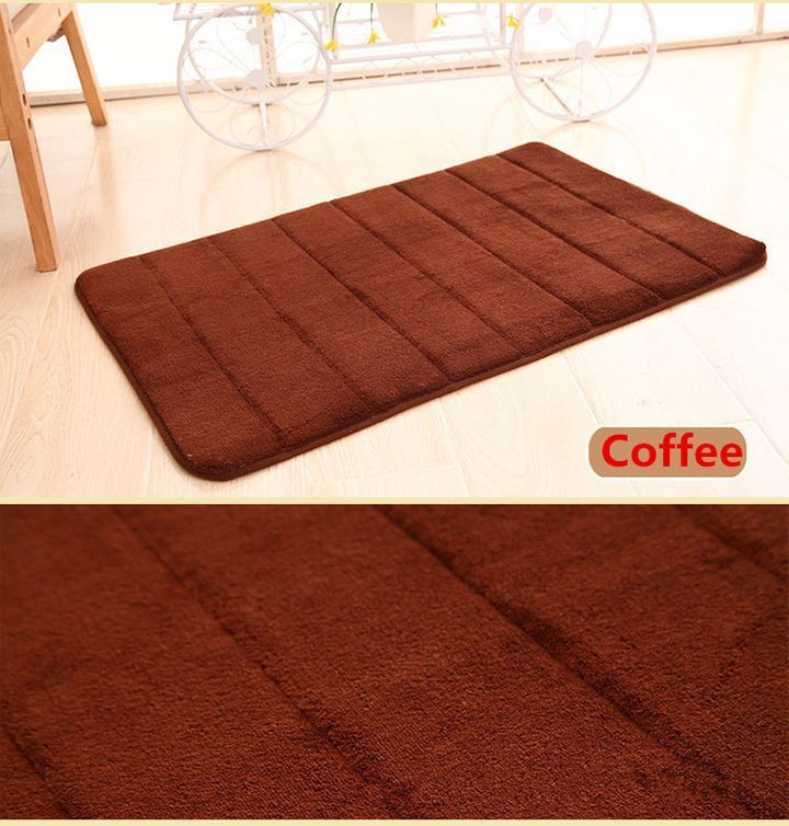 SUPER ABSORBENT BATHROOM/ DOOR MAT Brown one size brown one size