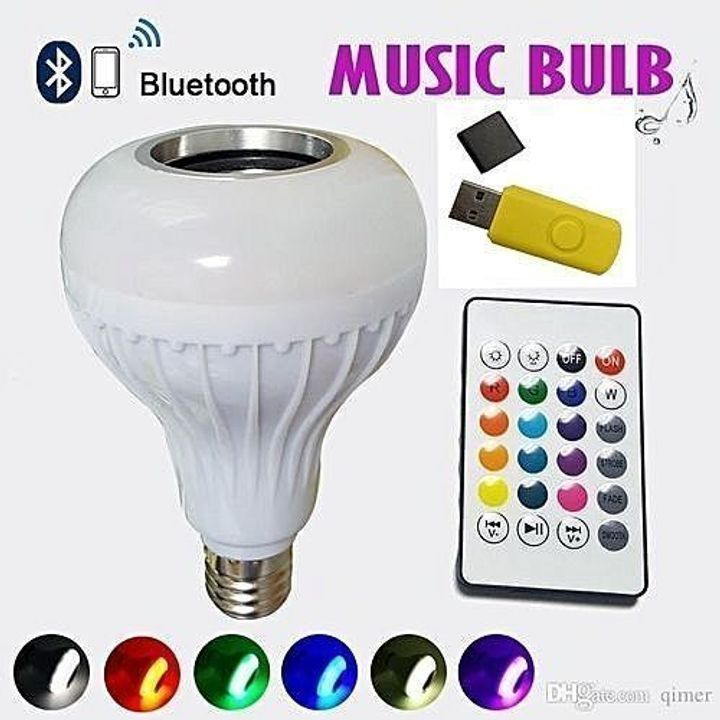 LED Music Bulb With Bluetooth,Music Player With FREE USB disk multi color standard 6W