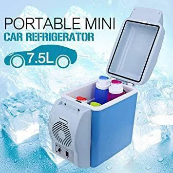 7.5 L Mini Portable  Car Fridge 12V Warmer & Refrigerator. Mini Fridge Car Refrigerator Home Dual Use 7.5L Portable Car Small Heater and Cooler Cooling Small Refrigerator DC Cooler Small Refrigerator