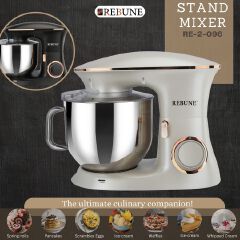 Rebune RE-2-096 heavy duty commercial Electric stand mixer With 7L Stainless steel Bowl for home and commercial use