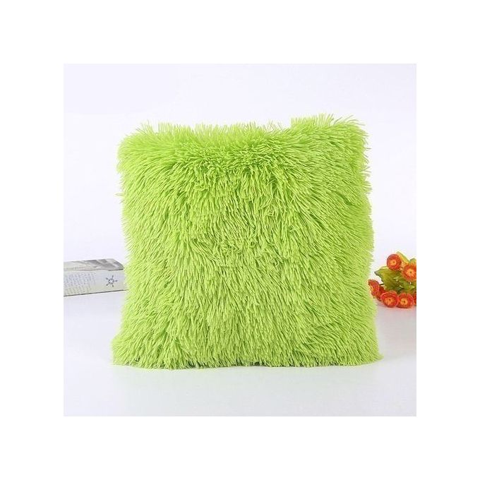 Decorative Fluffy Plush Throw Pillow Case Cushion Covers White Standard Maroon standard  fluffy throw pillow cases cushion