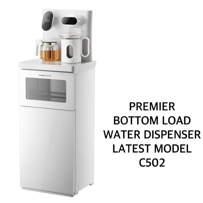 Premier Bottom Load Water Dispenser C502 Hot and Cold With LCD Touch panel and remote control , child lock and led display white