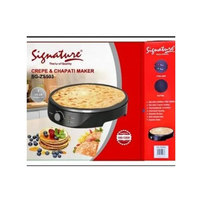 30cm Signature chapati maker 1000-1200W Electric Quality Crepe And Chapati Maker, Thermostatically Controlled Signature chapati maker / signature crepe maker